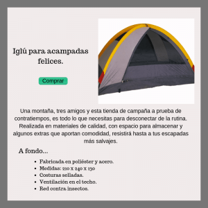 Fichas de producto para ecommerce