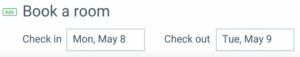 Ux writing ejemplo hoteles